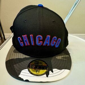 Chicago Cubs New Era 59fifty 100 Year Anniversary Trucker Hat. 7 3/8. NWT